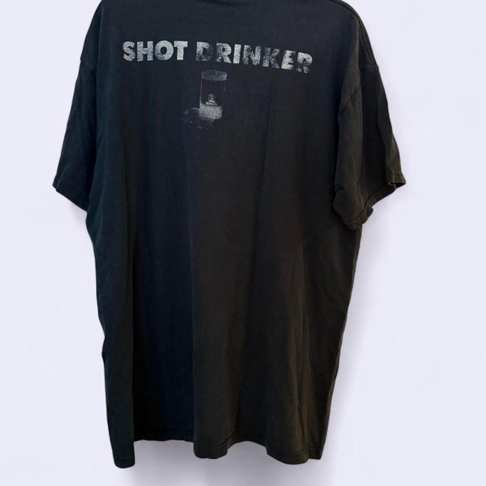 Vintage Black "shot drinker" t-shirt Jäegermeister tshirt‎ Size XL